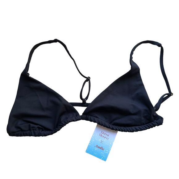 andie swim x demi moore the tropez bikini triangle top women black xlarge xl - Picture 3 of 7